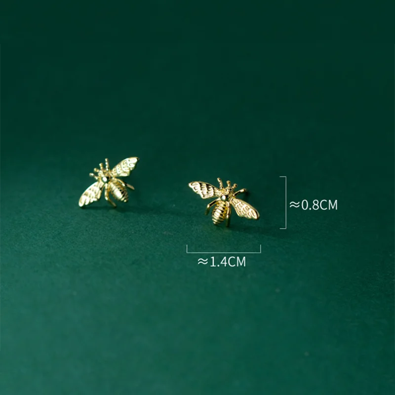 Punk Rock Geometric Insect Bee Piercing Stud Earrings