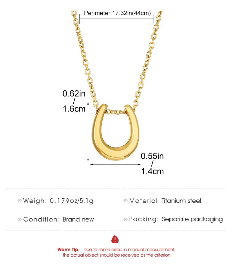Horseshoe U-shaped Necklace