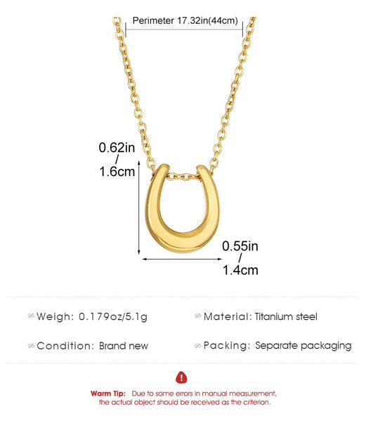 Horseshoe U-shaped Necklace