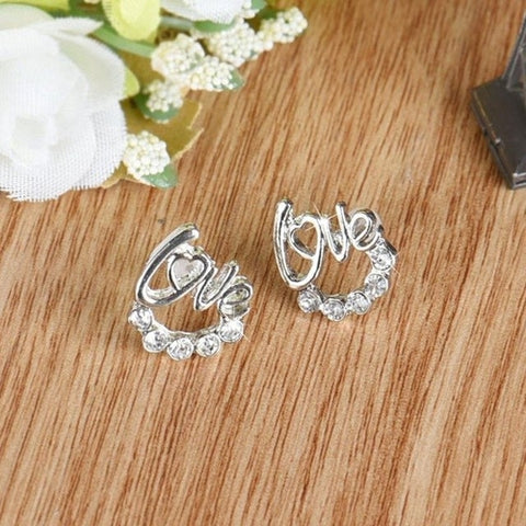 1 Pair Women Lady Earrings Elegant Crystal