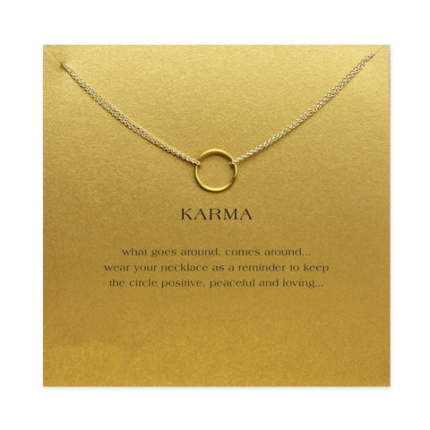 Karma Double chain Circle necklace